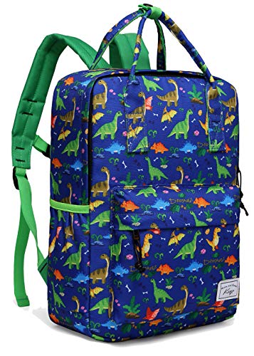 Mochila Infantil, Kasgo Mochila Preescolar Lindo de Kindergarten Mochila Escolar Niños con Correa Pecho Dinosaurio