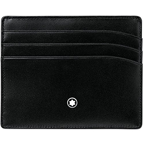 Montblanc Meisterstück portatarjetas de Bolsillo para 6 Tarjetas, Negro - MB106653