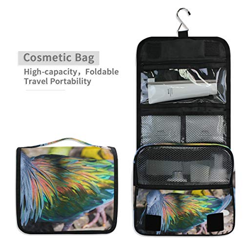 Montoj Bird Dove Colorido Pluma Lavado Gárgara Bolsa Cosmética Bolsa de Viaje Maquillaje Organizador Portátil Bolsa de Almacenamiento