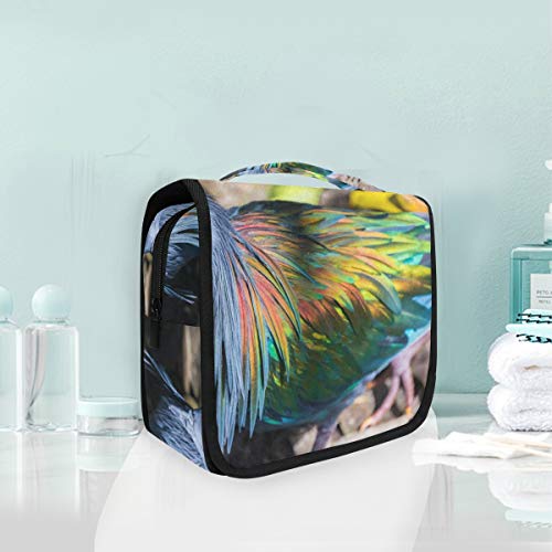 Montoj Bird Dove Colorido Pluma Lavado Gárgara Bolsa Cosmética Bolsa de Viaje Maquillaje Organizador Portátil Bolsa de Almacenamiento