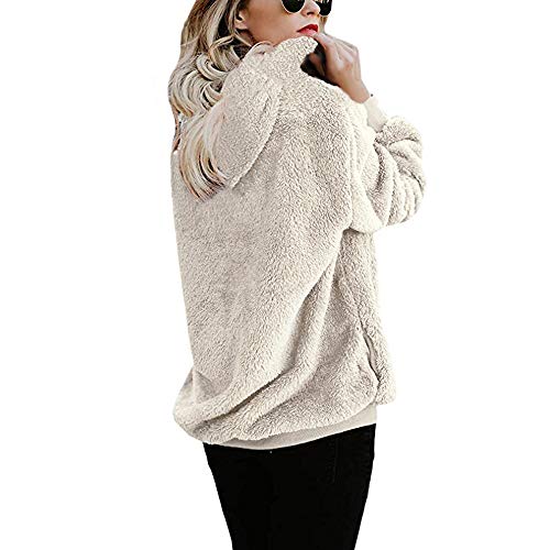 Mujer Caliente y Esponjoso Tops Chaqueta Suéter Abrigo Jersey Mujer Otoño-Invierno Talla Grande Hoodie Sudadera con Capucha riou