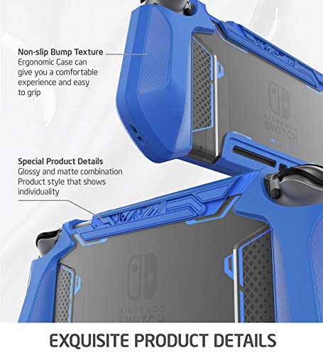 Mumba Carcasa para Nintendo Switch [Blade Series] Compatible con Nintendo Switch Console y Controlador Joy-Con Azul