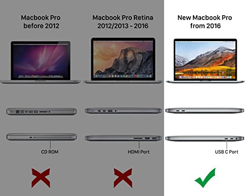 MyGadget Protector Lámina para Apple MacBook Pro (Final 2016) / Air Retina (2018) 13" Mac con Puerto USB C Cristal Claro - Película de Pantalla HD