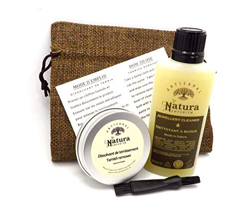 Natura Clean. Kit de limpieza de joyas. Solución concentrada de limpieza y removedor de manchas