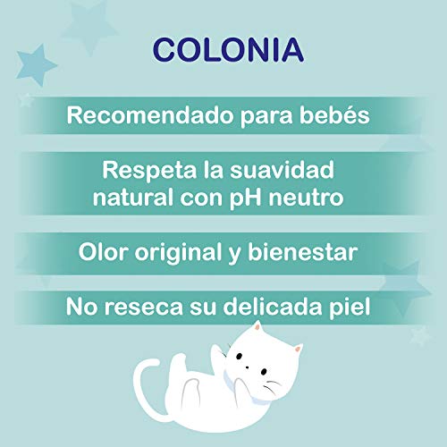 Nenuco Agua de Colonia recomendado para bebés, fragancia original - formato de cristal 400 ml (61014)