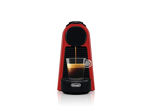 Nespresso De'Longhi Essenza Mini EN85.R - Cafetera monodosis de cápsulas Nespresso, compacta, 19 bares, apagado automático, color rojo