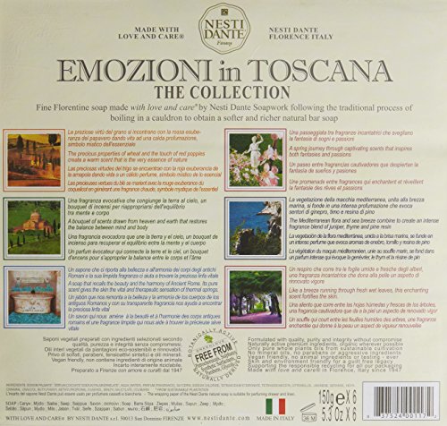 Nesti Dante Emozioni in Toscana Soap Set Zestaw mydeł toaletowych 6x150g