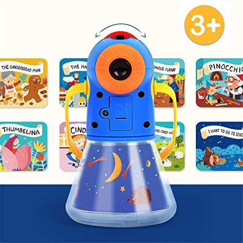 Niños Calendario Antorcha De La Proyección, 8 Historias Y 64 Escenas, Sleep Historia Proyector, 3 En 1 Estrella Estrellada Dormir Ligero, Regalo Educativo Del Juguete Para El Niño, Niños Y Niñas