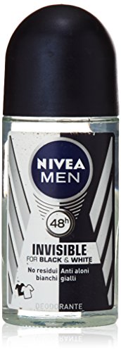 Nivea Men Deodorante, Invisible For Black & White Deo Roll-On - 160 g