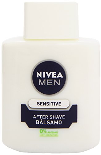 NIVEA MEN Sensitive Bálsamo After Shave (1 x 100 ml), para el cuidado de la piel sensible, bálsamo anti irritaciones con 0% alcohol para calmar la piel al instante