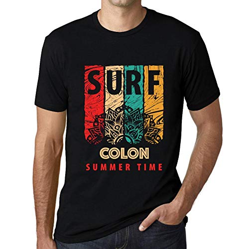 One in the City Hombre Camiseta Vintage T-Shirt Gráfico Surf Summer Time Colon Negro Profundo