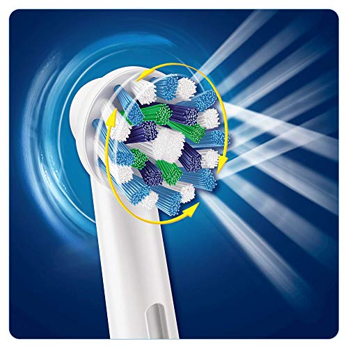 Oral-B CrossAction Pack, Cabezales 4 para cepillo eléctrico, cabezal redondeado para limpiar diente por diente