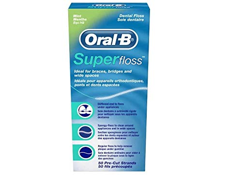 ORAL-B superfloss dientes seda 50 unidades, 12 unidades (12 x 50 unidades)