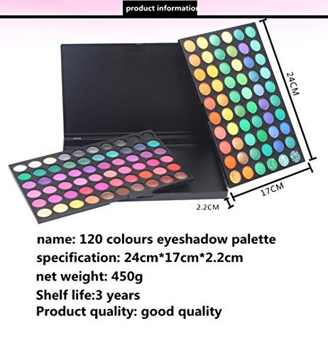 Paleta de Sombra de Ojos Colección Vivo Brillante Kit de Maquillaje Caja Profesional para Maquillaje Accesorio cosmético de Belleza (Paleta de Sombra de Ojos de 120 Colores) (120-1)