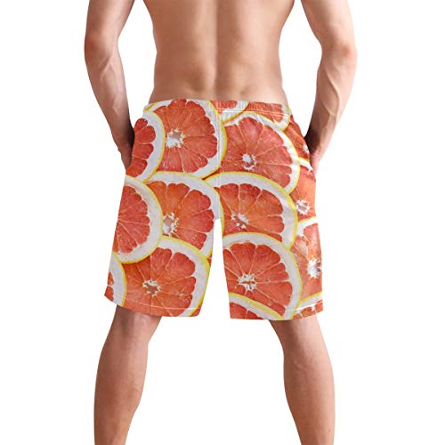 Pantalones cortos para hombre con diseño de toronja, con cordón en la cintura y forro de malla