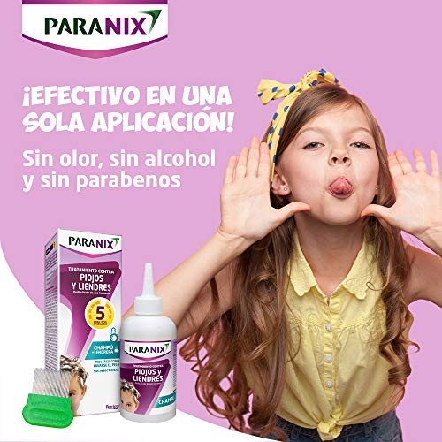 Paranix Pack Champú + Protect. Tratamiento para Piojos y Liendres - Incluye Lendrera - Sin insecticidas - contiene Champú de Tratamiento y Spray Preventivo