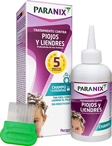 Paranix Pack Champú + Protect. Tratamiento para Piojos y Liendres - Incluye Lendrera - Sin insecticidas - contiene Champú de Tratamiento y Spray Preventivo