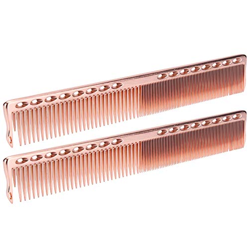 Peine de peluquería, Peine Profesional, Uso Personal de peluquería Ligero para Uso doméstico en peluquerías(Rose Gold)