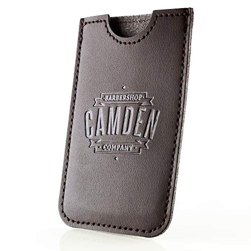 Peine para barba ultraligero de madera de peral de Camden Barbershop Company ● estuche incluido ● para el cuidado diario de la barba ●