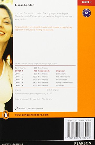 Penguin Readers 1: Lisa in London Book & CD Pack: Level 1 (Pearson English Graded Readers) - 9781405878098