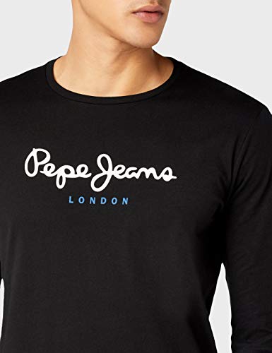 Pepe Jeans Eggo Long, Top de Manga Larga Para Hombre, Negro (Black 999), Large