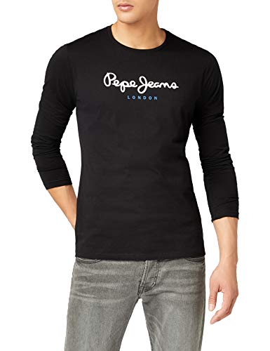 Pepe Jeans Eggo Long, Top de Manga Larga Para Hombre, Negro (Black 999), Large