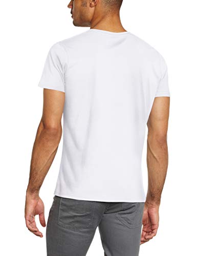 Pepe Jeans Flag Logo Camiseta, Blanco (Optic White 802), X-Large para Hombre