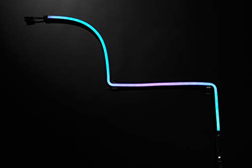 Phanteks NEON Digital RGB LED Strip Combo Set (PH-NELEDKT_CMBO) - 2 tiras de iluminación lisa de 400 mm, gama de color completa, montaje flexible