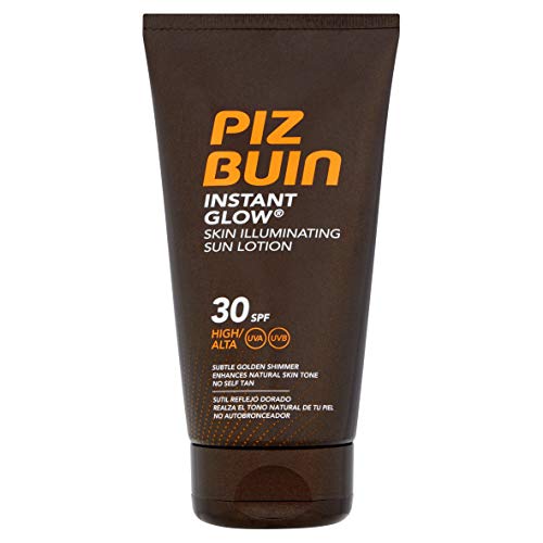 Piz Buin - Protección Solar, Loción Solar Instant Glow Piel Luminosa SPF 30 - Protección alta Bote 150ml