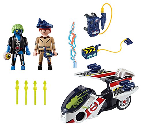 PLAYMOBIL Ghostbusters Stantz con Moto Voladora, a Partir de 6 Años (9388)