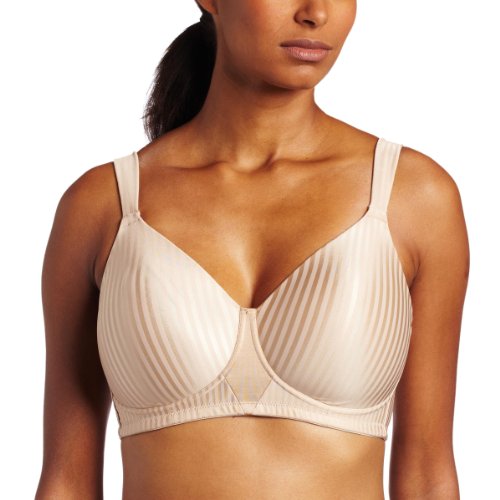 Playtex Women's Secrets Perfectly Smooth Wire Free Bra,Nude Stripe,42C