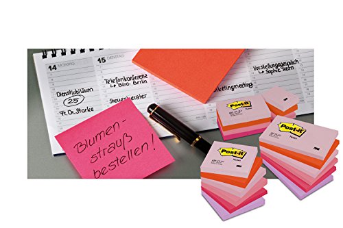 Post-it 654 Canary Yellow Notas Adhesivas Bloc notas, 100 hojas/bloc en packs de 12 blocs