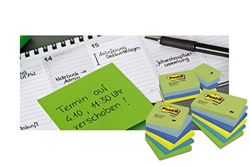 Post-it 654 Canary Yellow Notas Adhesivas Bloc notas, 100 hojas/bloc en packs de 12 blocs