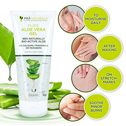 PraNaturals Aloe Vera Pura Gel (paquete de 3)