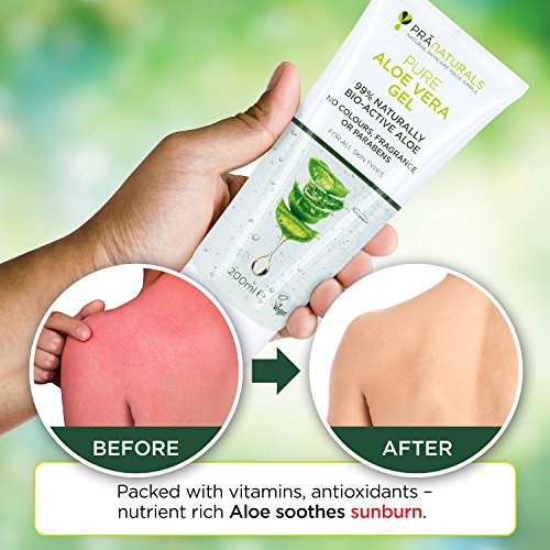 PraNaturals Aloe Vera Pura Gel (paquete de 3)