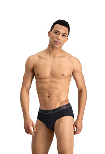 Puma Basic Brief 2P - Calzoncillos para hombre, color negro, talla M