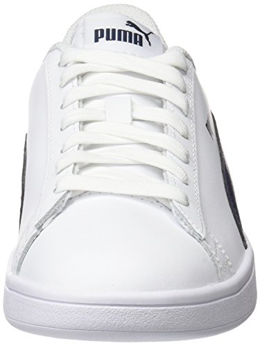 PUMA Smash V2 L, Zapatillas Unisex Adulto, White-Peacoat, 38.5 EU