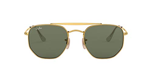 Ray-Ban 0Rb3648, Gafas de Sol Unisex Adulto, Dorado (Green Classic), 54