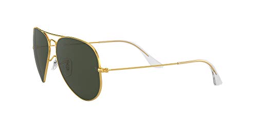 Ray-Ban Aviator Large Metal, Gafas de sol para Hombre, Dorado (Grey/Green), 55