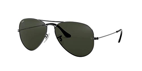 Ray-Ban Aviator Large Metal, Gafas de Sol Unisex Adulto, Plateado (W0879 Gunmetal), 58