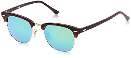 Ray-Ban Clubmaster - Gafas de sol para hombre, Marrón (Sand Havana & Gold 114519), 51 milímetros