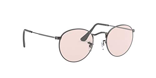 Ray-Ban Round Metal Gafas, GUNMETAL, 53 Unisex Adulto