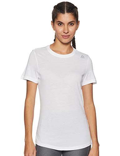 Reebok Te tee Camiseta, Mujer, Blanco, S