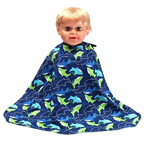 Rekkles Dolphin Impermeable Pelo de los niños del Vestido de Corte del Peluquero Delantal Cabo peluquería Cubre Vestido