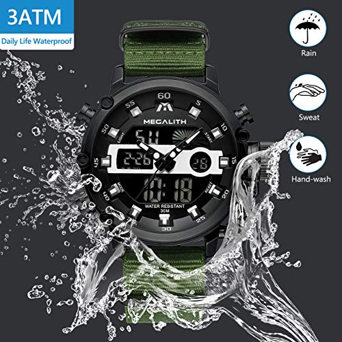 Reloj Hombre Digital Militar Reloj Analogico Digital Hombre Grandes Deportivo Cronometro LED Relojes de Pulsera Impermeable Calendario