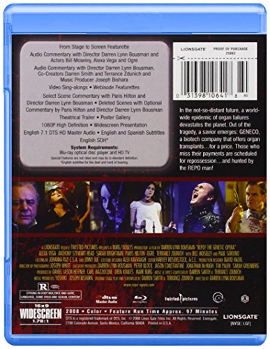 Repo The Genetic Opera [Edizione: Stati Uniti] [Reino Unido] [Blu-ray]