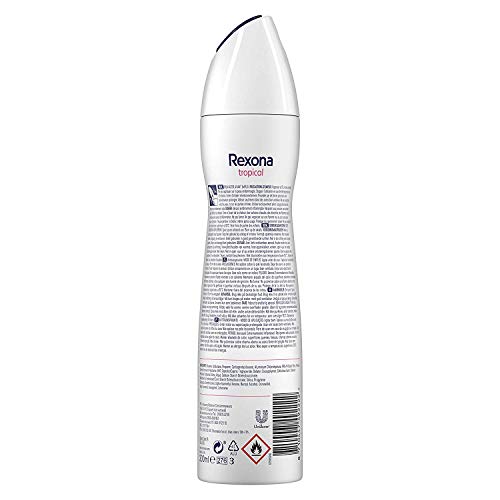 Rexona Tropical - Antitranspirante para Mujer con Protección 48 horas, 6 x 200 ml