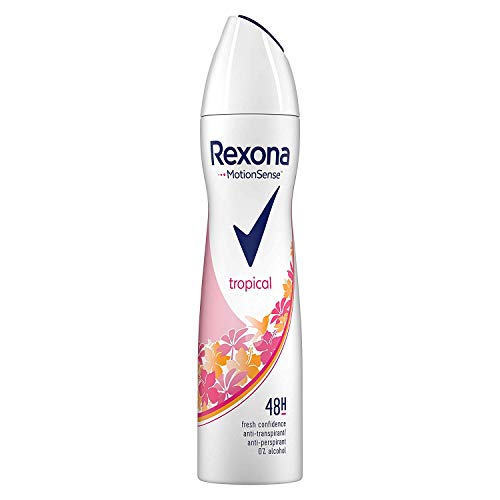 Rexona Tropical - Antitranspirante para Mujer con Protección 48 horas, 6 x 200 ml