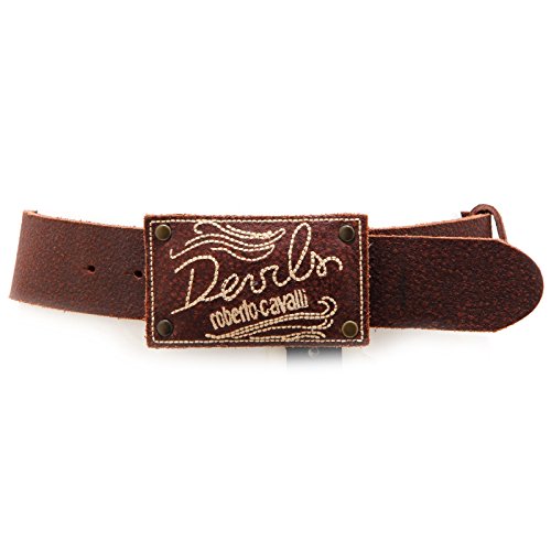 Roberto Cavalli 4867V cintura bimbo DEVILS brown leather belt boy kid [7 YEARS]