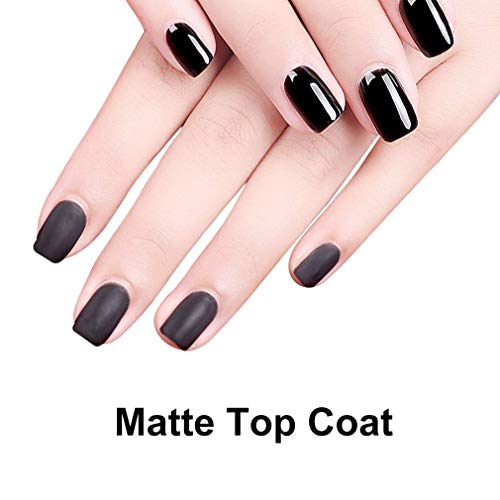 ROSALIND Base y Top Coat y Matte Top Coat Semipermentes, Esmaltes Semipermanentes de Uñas en Gel UV LED Gel Soak Off 3PCS/set 7ML